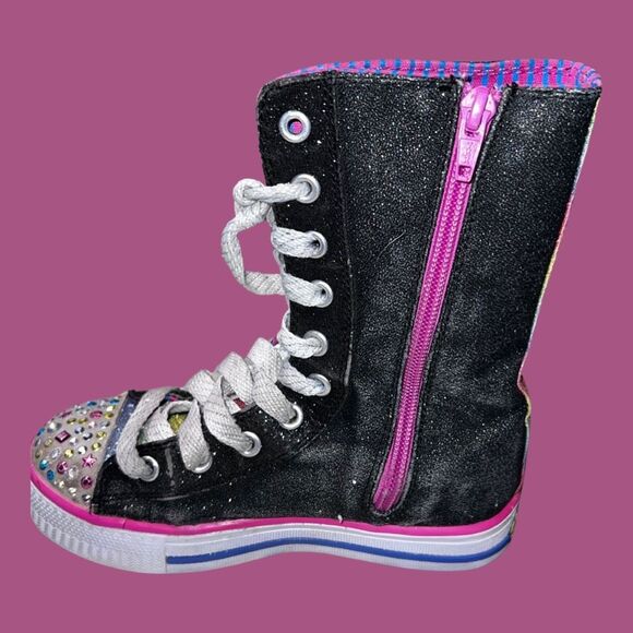Skechers Twinkle Toe Pop Princess Butterfly High Tops Size 12.5 - Picture 3 of 9